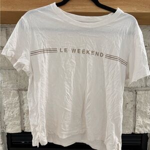 Abercrombie & Fitch White 'Le Weekend' Tee